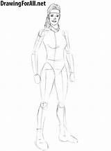Draw Mortal Kombat Blade Sonya Learn Drawingforall Ayvazyan Stepan sketch template