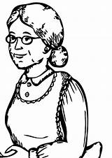 Grandmother Coloring Pages Sketch Drawing Color Girl Printable Going Getdrawings Getcolorings Supermarket Luna sketch template