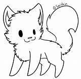 Chibi Cat Lines Deviantart Use Pages Cute Animal Kitten Drawings Colouring Draw Clipart Library Parakeet Deviant sketch template