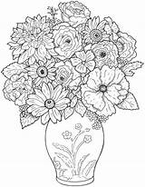 Coloring Realistic Pages Flowers Adults sketch template