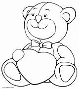 Bear Coloring Cute Teddy Pages Getcolorings sketch template