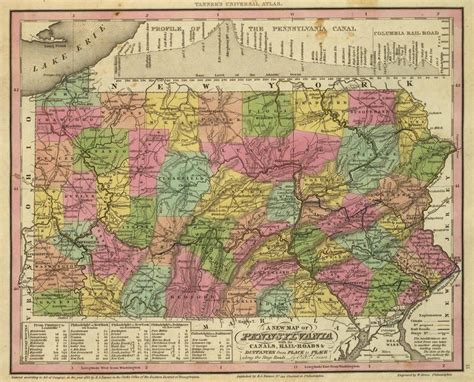 Old Historical City County And State Maps Of Pennsylvania From 1673
