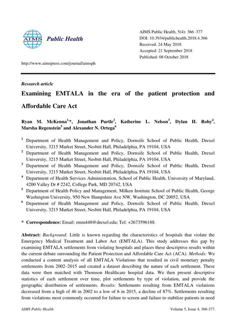pdf examining emtala in the era of the patient