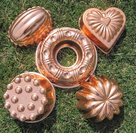 vintage jello molds copper kitchen molds instant collection etsy