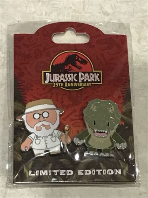 Limited Edition 25th Anniversary Jurassic Park Collectible Pins 2 Pack