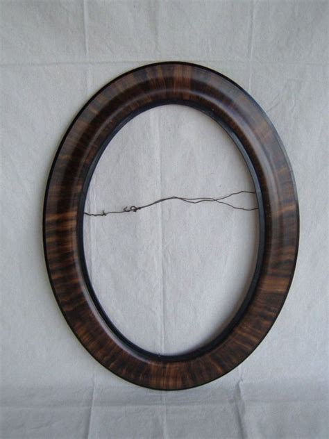 Vintage Wood Oval Picture Frame Only No Glass By