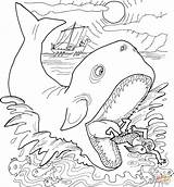 Coloring Jonah Whale Pages Printable Drawing sketch template