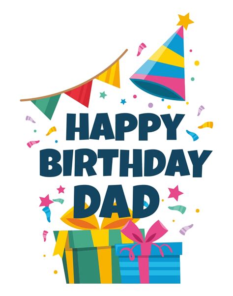 birthday cards  dad    printables printablee
