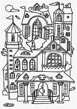 Haunted Coloring House Pages Ghost Castle Halloween Printable Kids Kingdom Doll Drawing Easy Colouring Color Print Bestcoloringpagesforkids Getdrawings Getcolorings Popular sketch template