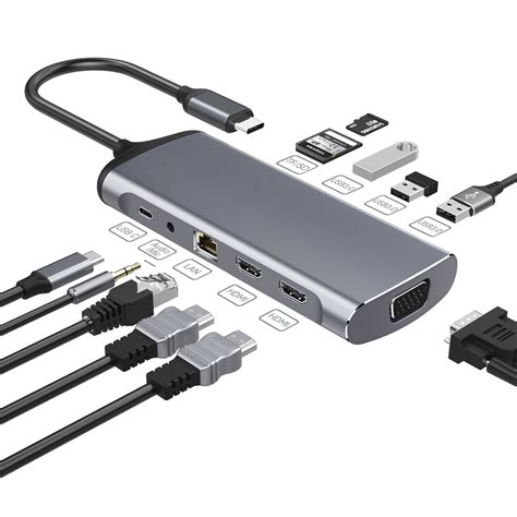 aluminum    usb  hub   power delivery passthrough  dual displays extended