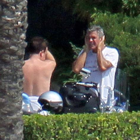 shirtless bono and george clooney in lake como pictures