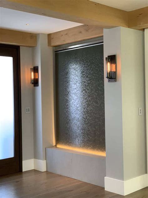 custom glass waterwalls gallery  inspiration  indoor waterfall