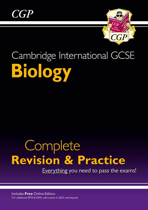 cgp cambridge international gcse biology complete revision practice