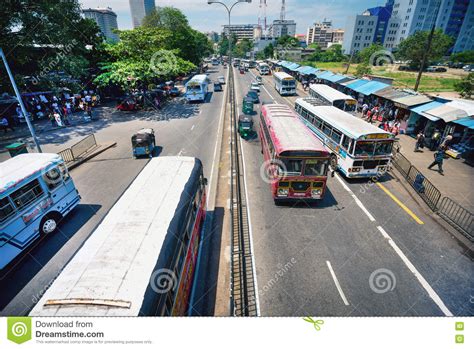 unidentified people  colombo streets  traffic editorial image image  february regular