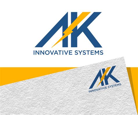 upmarket utility logo design  ak innovative systems  jay