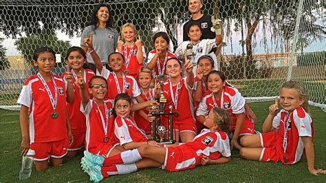 desert youth soccer team wins  girl power