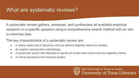systematic reviews youtube