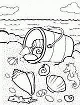 Beach Coloring Pages Theme Printable Themed Color Getcolorings Print sketch template