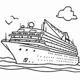Ship Cruise Coloring Pages Boat Drawing Printable Kids Outline Ships Ferry People Simple Line Speed Disney Colouring Boats Template Fishing sketch template