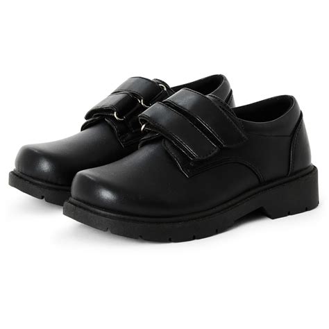 brilliant basics boys school shoes black size  big