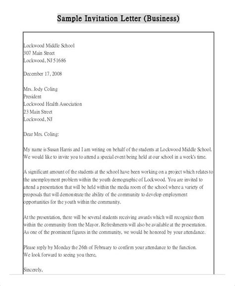 sample letter inviting parents  school event
