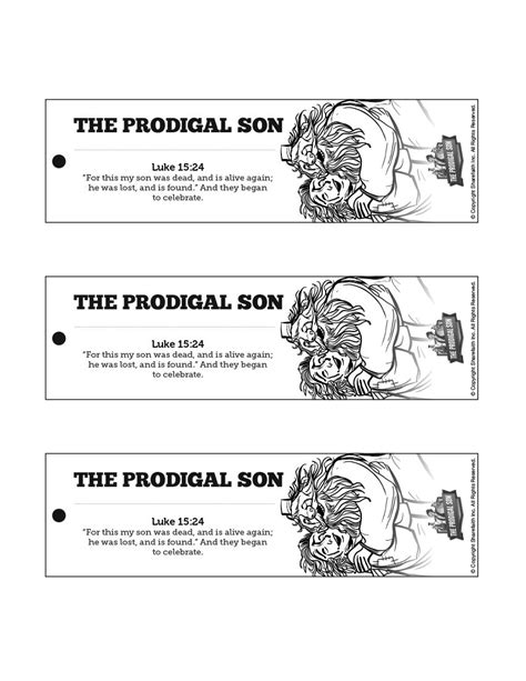 prodigal son bible bookmarks  parable   prodigal son