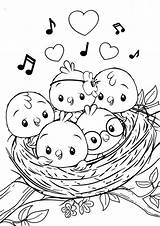 Coloring Bird Pages Easy Print Cute Kids Sheets Drawing Choose Board sketch template