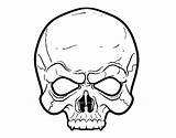 Skull Mask Coloring Coloringcrew sketch template