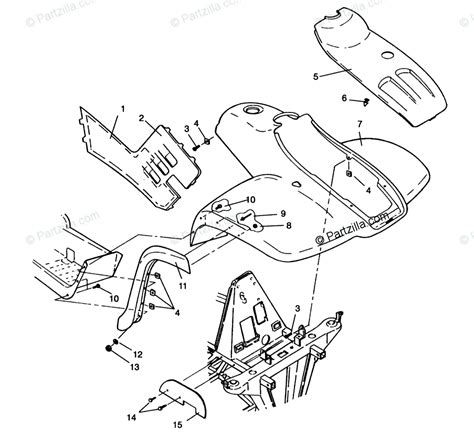 polaris atv  oem parts diagram  front cab assembly xplorer  partzillacom