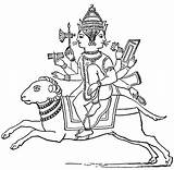 Hindu Mythology Goddesses Agni Indra sketch template