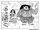 Maui Vaiana Moana Coloring Gratuit Fois Imprimé sketch template
