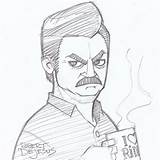Drawing Swanson Ron Drawings Sketches sketch template