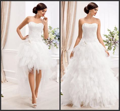 2015 two in one wedding dresses with detachable