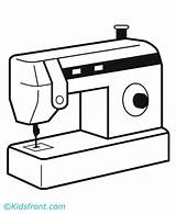 Coloring Pages Machine Sewing sketch template