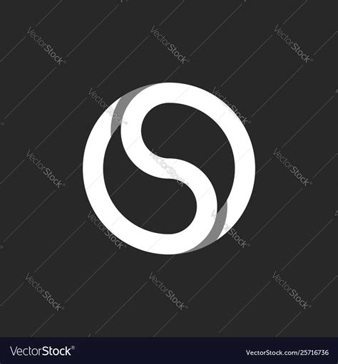 monogram  letter logo circle shape frame endless vector image