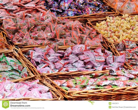 Assorted Chinese Candies And Tidbits Editorial Photo
