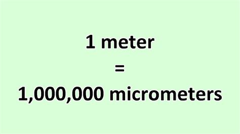 convert meter  micrometer excelnotes