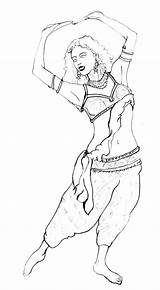 Dance India Bollywood Drawings Miami Rubio Perez Stencils Enlarge Click sketch template