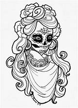 Coloring Muertos Dia Los Pages Skull Dead Adult Printable Print Calavera Skulls La Para Halloween Colorear Colouring Calaveras Sugar Grateful sketch template