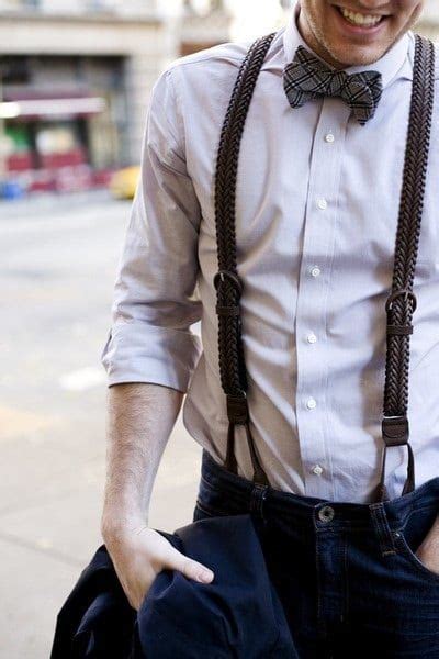 wear braces   men outfits ideas  suspenders