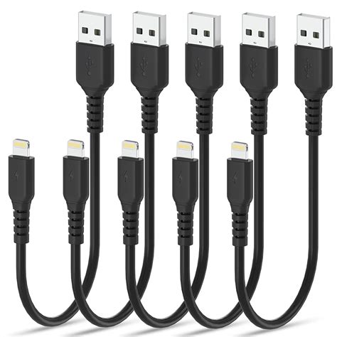 1ft Iphone Charger Cord 5pack Apple Short Usb A To
