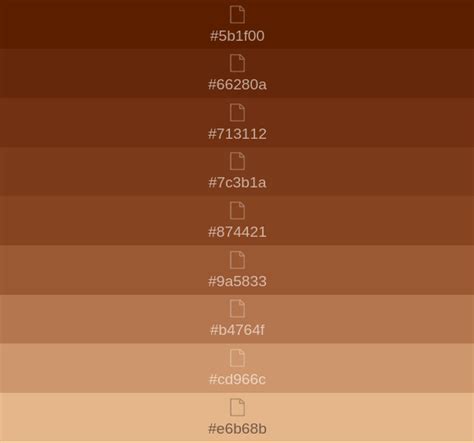 paleta de colores marron paletas de color marron paleta de color