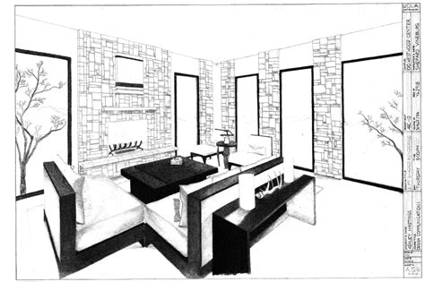 point perspective room drawing  getdrawings