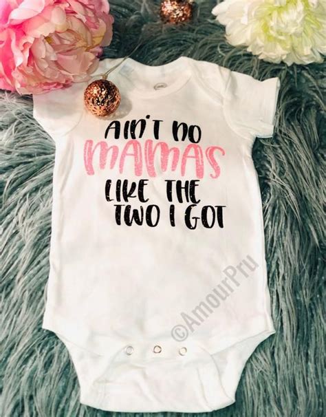 Two Moms Onesie Two Mommies Two Mommys Lesbian Onesie Etsy Mom And
