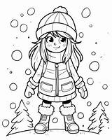 Coloring Weather Winter Pages sketch template