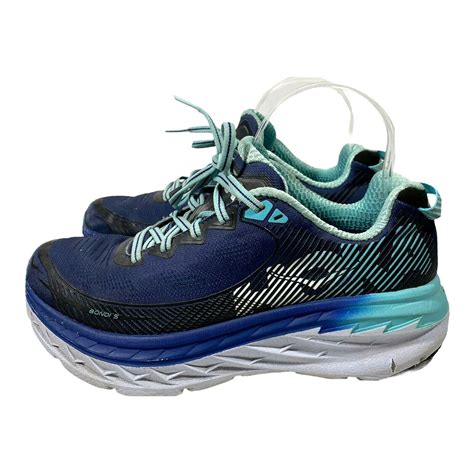 hoka   bondi  athletic running walking shoes blue womens size  wide find