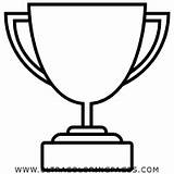 Coloring Trophy Pages Winner sketch template