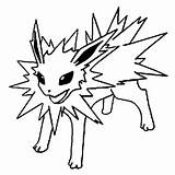 Jolteon Coloring Pages Popular Pokemon sketch template