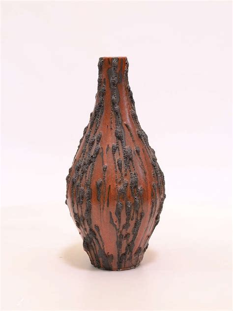 ceramano rubin west german fat lava vase at 1stdibs