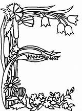 Coloring Pages Alphabet Letter Flowers Flower Printable Fun Kids Popular sketch template